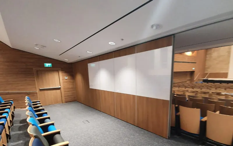 mhz-process-auditorium דלת מעבר משולבת במחיצה אקוסטית